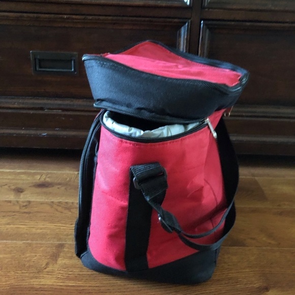 Large red insulated soft cooler - Picture 2 of 6